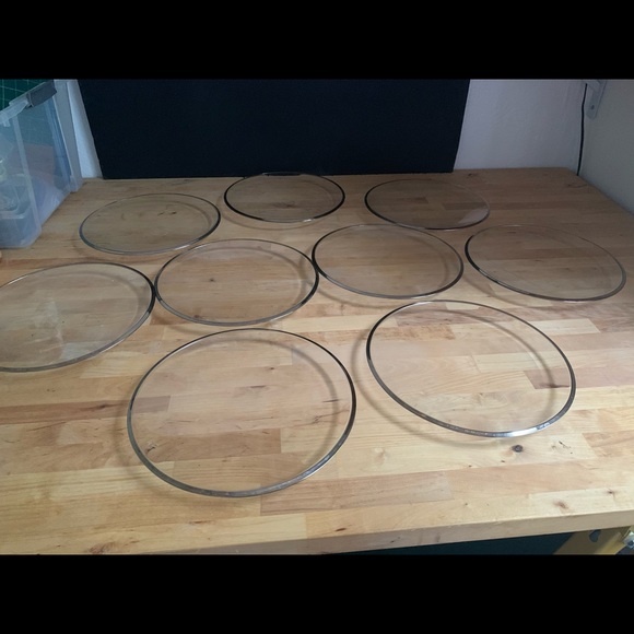 8 Crystal & platinum Barski Ca D’oro dinner plates - Picture 3 of 10